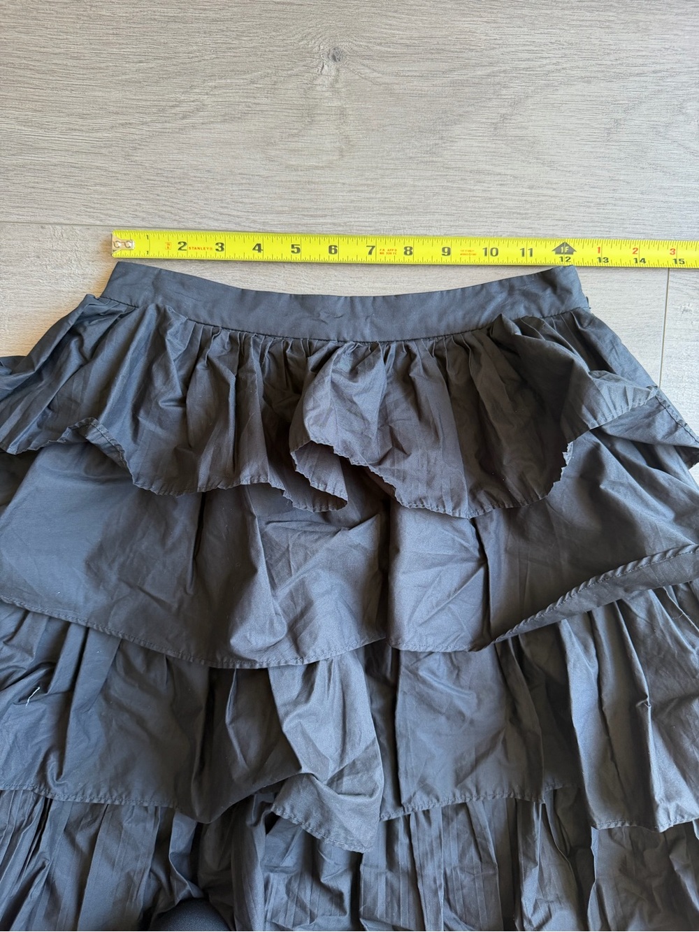 English Factory black tiered midi skirt - size XS - Picture 3 of 4